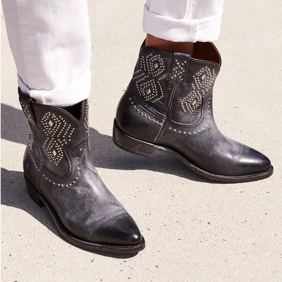 Free People X Frye Billy Stud Western Boots Short